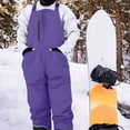 thumbnail image 4 of Mens One Piece Snow Bibs Waterproof Insulated Snow Bib Overalls Winter Warm Windproof Snowboard Pants Baggy Outdoor Ski Jumpsuit, 4 of 9