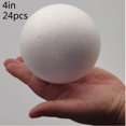 thumbnail image 2 of Bola de espuma Craft FFChuanhe de 4 pulgadas, 24 unidades, poliestireno blanco, 2 of 4