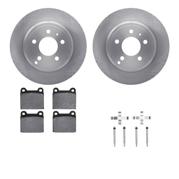 Dynamic Friction Company Rear Brake Rotors with 5000 Advanced Brake Pads includes Hardware 6512-27178