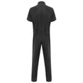thumbnail image 4 of Eandarui Mens Mechanic Uniforms One Piece Zip Up Workshop Auto Workwear Lightweight Jumpsuits Short Black L, 4 of 7