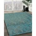 thumbnail image 3 of Ahgly Company Machine Washable Indoor Round Transitional Blue Moss Green Area Rugs, 8' Round, 3 of 7