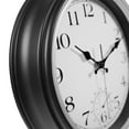 JoFomp Large Waterproof Outdoor Clock with Thermometer Combo 12 inch Silent Non Ticking Quartz