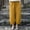 Yellow, variant on BUIGTTKLOP Cotton Linen Capri Pants for Women Drawstring High Waisted Baggy Cropped Pants with Pockets