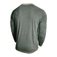 thumbnail image 6 of KHONTS Men's Henley Shirts Long Sleeve Casual T Shirts Basic Classic Vintage Cotton Tee Shirts Button Shirts with Pockets Green XXL, 6 of 7