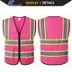 thumbnail image 4 of Chaleco de seguridad Ekksafety EK175 rosa reflectante con 5 bolsillos, 4 of 6