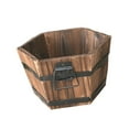 thumbnail image 3 of Almencla Wood Barrel Planter Multipurpose Unique Flowerpot for Garden Entryway Plants, 3 of 8