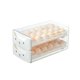 thumbnail image 5 of Caja de almacenamiento de huevos para refrigerador, de plástico, transparente, apilable, tipo cajón, caja de almacenamiento especial de doble capa, rejilla comercial para huevos, 5 of 5