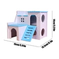 thumbnail image 4 of Wooden Hamster Hideout House, Duplex Villa Design Labyrinth for Small Animals, Multi-Level Cage Decor for Gerbils & Mice, Natural Sleeping Hut, Valentines Day Gift, 1Pack A, 4 of 7