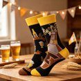 thumbnail image 2 of Levmjia Crew Socks Women Beer Printed Mid Calf Socks Soft Breathable Fashion Socks Casual Socks Party Holiday Daily Outdoor Street Wear, 2 of 5