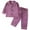 Purple, variant on Kids Pajamas Bamboo Viscose Pajama Set, Unisex Boys Girls Long Sleeve Shirt Pants Button Down Sleepwear Dark Purple 4-5 Years