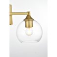 thumbnail image 5 of Living District Foster 2-Light Iron & Glass Bath Sconce in Brass/Clear, 5 of 7