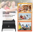 thumbnail image 3 of Portable Charcoal Grill Outdoor Stove – Two-Side Carbon Griller for BBQ, Tabletop Barbecue Grill for Outdoor Camping Backyard Party, Black with Carry Bag & Wood Handle, 3 of 9