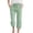 Green02, variant on KyCheLot Girls Summer Pants Cotton Linen Capris Comfy Lounge Drawstring Waist Crop Pants with Pockets 4-14Years