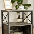 thumbnail image 4 of VECELO Javlergo 2-Drawer Nightstand/End Side Table with Storage Shelf Old School, 4 of 5