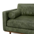 thumbnail image 4 of Morrison 72-inch Mid-Century Modern Sofa in Moss Green Genuine Leather, 4 of 13