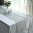 thumbnail image 2 of Efavormart 12"x108" Silver Sequin Mesh Schiffli Lace Table Runner, Sparkly Party Table Decoration, 2 of 5