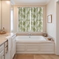 thumbnail image 3 of Sage Green Geometric Kitchen Curtains 63 Inch Length, Modern Morocco Abstract Art Grommet Top Bedroom Living Room Curtains, Light Filtering Cafe Curtain Drapes 2 Panels Set 84''x63'', 3 of 9