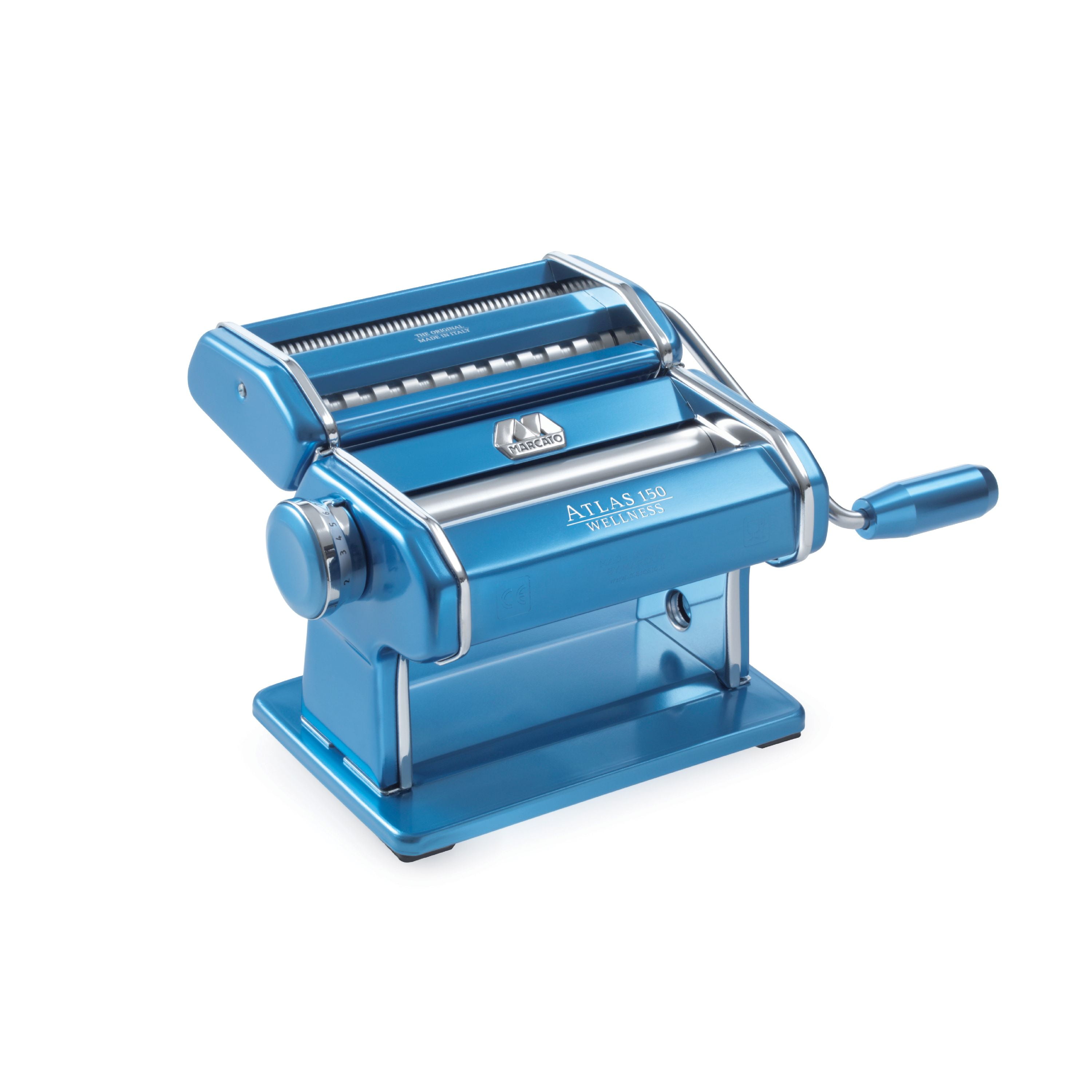 Marcato Atlas 150 Pasta Machine, Made in Red, Pasta Cutter, Hand Crank, and Instructions - Walmart.com