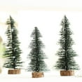 thumbnail image 3 of Cedar Model Artificial Real-looking Exquisite Workmanship Wooden Base Snow Frost Pine Tree Ornaments - 1PC, 3 of 8
