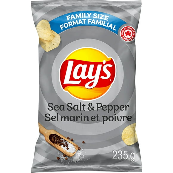 Lay's Sea Salt & Pepper Flavoured Potato Chips, 235g