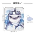 thumbnail image 4 of JSTEL Funny Shark Watercolor Waterproof Barber Cape for Men Women Beard Shaving Bib Apron Professional Hair Cutting Cloth, 65 x 55 inch, 4 of 6