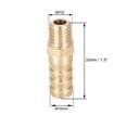 thumbnail image 2 of Conexión de Manguera Barb de Brass Passivation M10  Longitud de 1.3" Tono Dorado 4pcs, 2 of 3