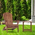 thumbnail image 5 of Folding Adirondack Chair Set of 2, Solid Wood Outdoor Patio Lounge Chairs,Half Pre-Assembled, Natural Wood Finish for Garden, Lawn, Deck, Poolside & Fire Pit, 5 of 7