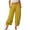 Yellow, variant on DeHolifer Harem Pants for Women Cropped Lantern Capris Elastic Waist Loose Trousers Wide Leg Casual Yoga Hippie Pants Army Green M