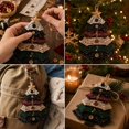 thumbnail image 6 of DIY Sewing Kit for Layered Fabric Christmas Tree Ornament, Vintage Quilt‑Style Handmade Hanging Decoration, Beginner Friendly Holiday Craft Gift for Home Xmas Tree Decor, 8 Inch, 6 of 7