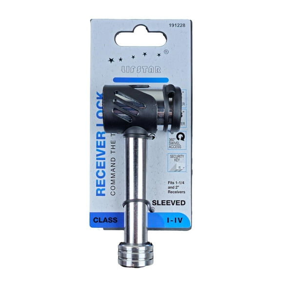 1/2" & 5/8" Easy Acess Sleeved Trailer Lock, Silver