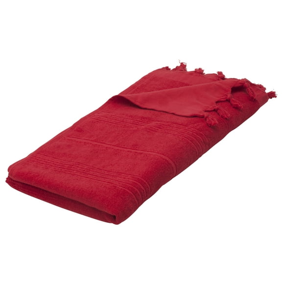 Swan Comfort Luxury Turkish Cotton Bath Towel Ultra Absorbent and Soft 73" x 35.5" - Red