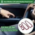 thumbnail image 2 of Unique Bargains Door Window Lift Switch Button Panel Cover for BMW 3 Series F30 F31 2011-2018 Front Rear Left Right Glue Carbon Fiber Pattern Red 1 Set, 2 of 6