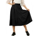 thumbnail image 7 of HAOTAGS Girls Maxi Skirts,High Waisted Casual Solid Color with Side Pockets Summer Skirt Black 12-13, 7 of 7