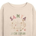 thumbnail image 3 of Disney Winnie The Pooh - Christmas Tigger - Santa, I Can Explain - Women's Lightweight French Terry Long Sleeve Shirt, 3 of 5