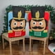 thumbnail image 3 of 2 piezas de artículos decorativos navideños, juego de taburetes de soldados de nogal, funda para silla, funda decorativa para silla navideña, 3 of 5
