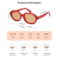thumbnail image 4 of Gafas de Sol SOJOS Retro Ovaladas Redondas Polarizadas SJ2603 Rojo/Marrón Claro, 4 of 5