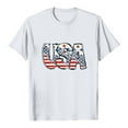 thumbnail image 5 of ORT American Flag Shirts Short Sleeve Women 4th of July Patriotic Tshirt Graphic Tees Casual Short Sleeve Tee Top(Z2-White,L), 5 of 5