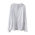 thumbnail image 3 of Ropa de protección solar para mujer, sudadera con capucha, prendas de vestir de manga larga, camisas de manga larga ligeras y transpirables, camisetas Azul Salvador Ropa de protección solar, 3 of 10