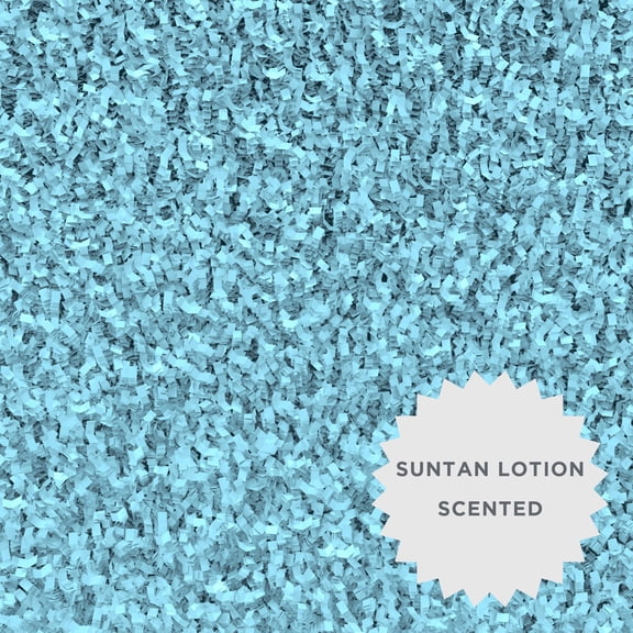 American Greetings Scented Shred, Suntan Lotion Scent, Blue (1.5 oz.)