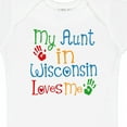 thumbnail image 4 of Inktastic My Aunt in Wisconsin Loves Me Boys or Girls Baby Bodysuit, 4 of 5