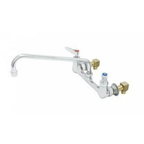 T&S Brass - 8'' Wall Mount Faucet, Ceramas, Lever Handles, 10'' Nozzle, 2.2 GPM VR Aerator, B-0230-K