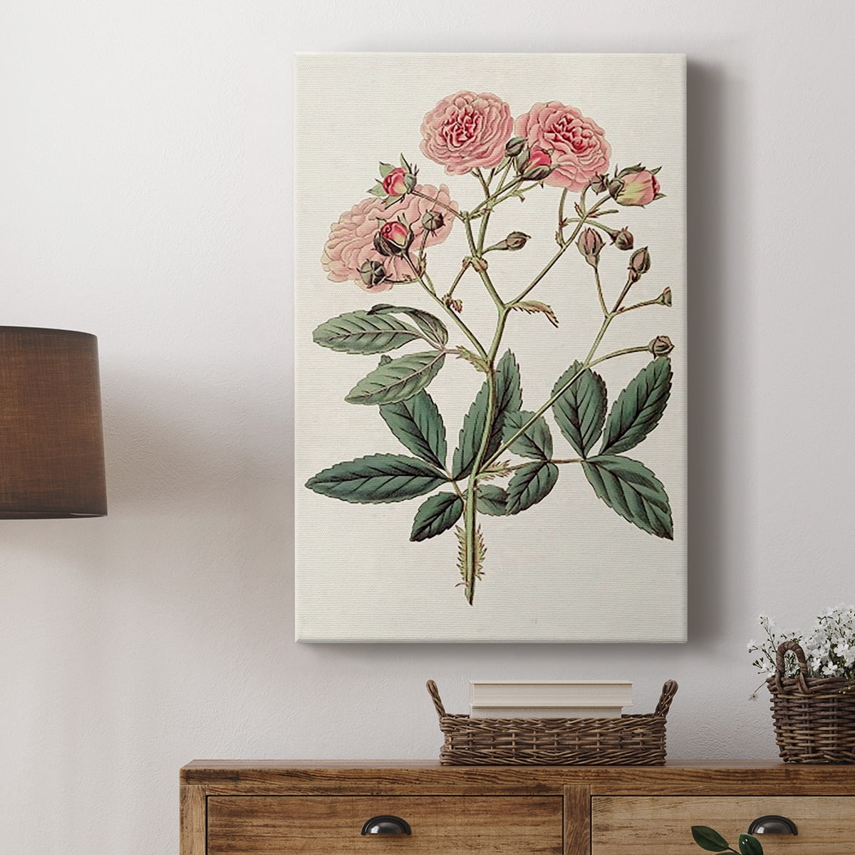 Pink Floral Mix V Premium Gallery Wrapped Canvas - Ready to Hang