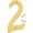 Brass, variant on HY-KO Products BR-40/2 Metal House Number 2 Two, Brass