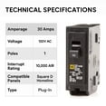 thumbnail image 2 of Interruptor automático FalconSupply HOM130 de 30 A, 120 V, un polo, 2 of 8