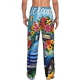 thumbnail image 6 of Cauagu Floral Truck Welcome Mens Pajama Pants Sleep & Lounge Pants,PJ Bottoms with Pockets-Large, 6 of 7