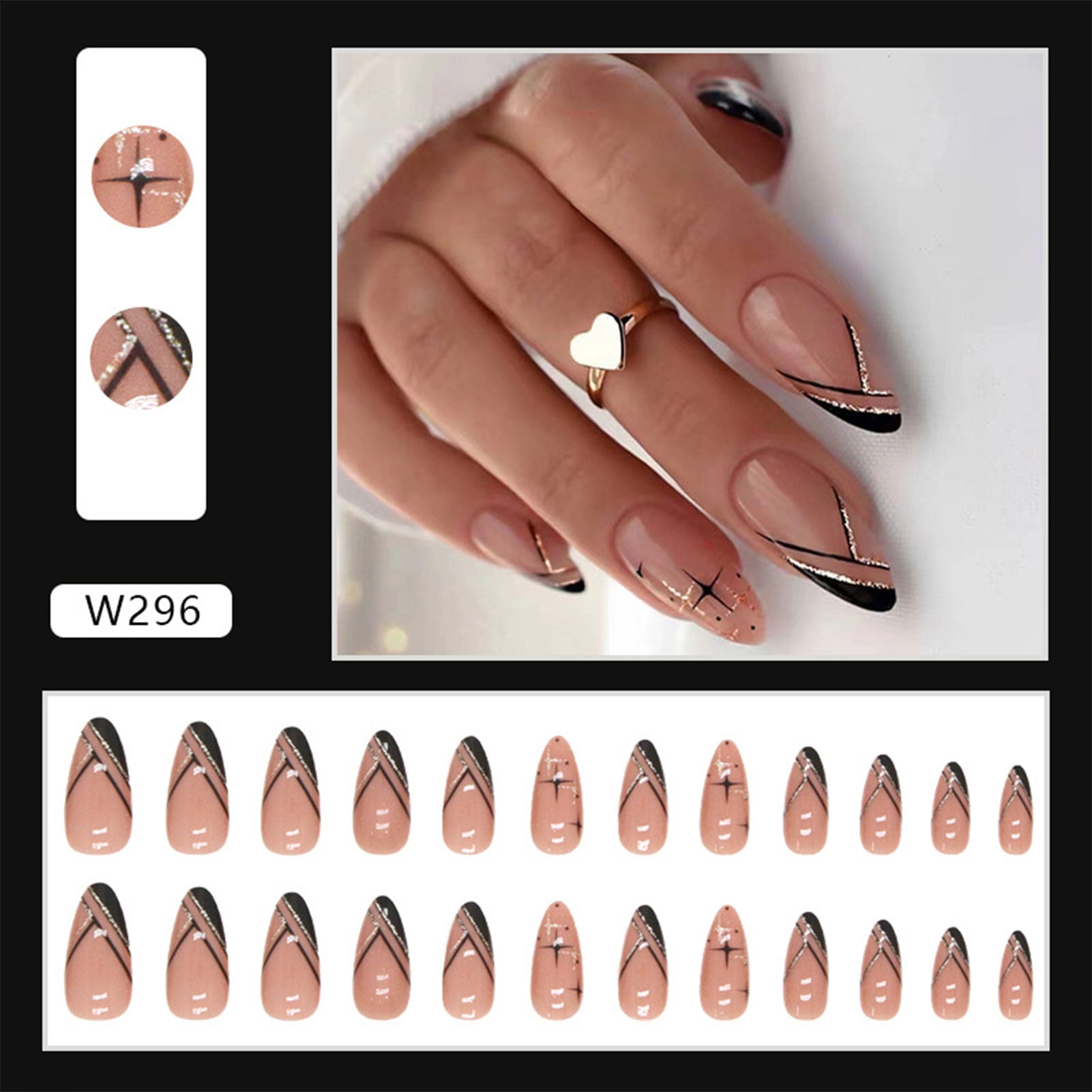 Shining Sky Style Manicure Press on Elegant Fingernail Sticker Press on
