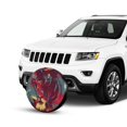 thumbnail image 4 of TEQUAN Universal Waterproof Spare Tire Cover, Dustproof Sun Protection Grunge Tropical Jungle Tiger Pattern Wheel Cover, 16 inch, 4 of 7