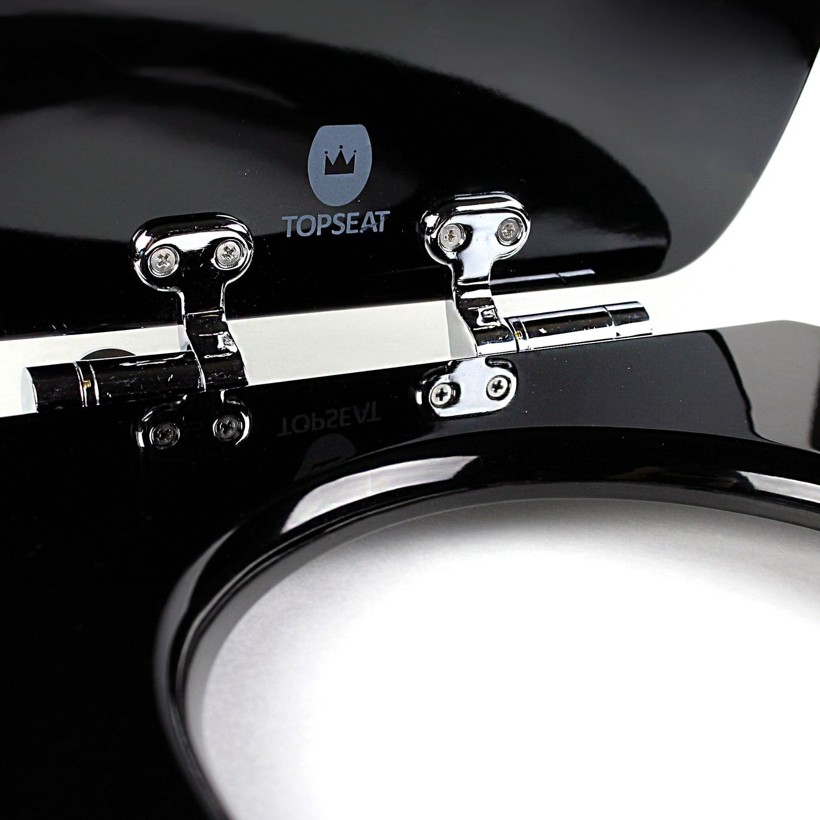 Topseat 6TS2E2202SL Art of Acryl Elongated Toilet Seat - Piano Black