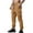 Khaki, variant on hoksml Men's Cargo Joggers Solid Color Drawstring Elastic Waist Casual Pants Elastic Cuffs with Multiple Pockets