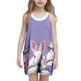 thumbnail image 2 of ATOGUTA Teen Girl Dress Casual Summer Spaghetti Straps Easter Romper Dresses with Pockets for Kid Size 3T-10. Multicolor, 2 of 6
